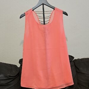 Rogue Peach Tank Top with Strappy Back